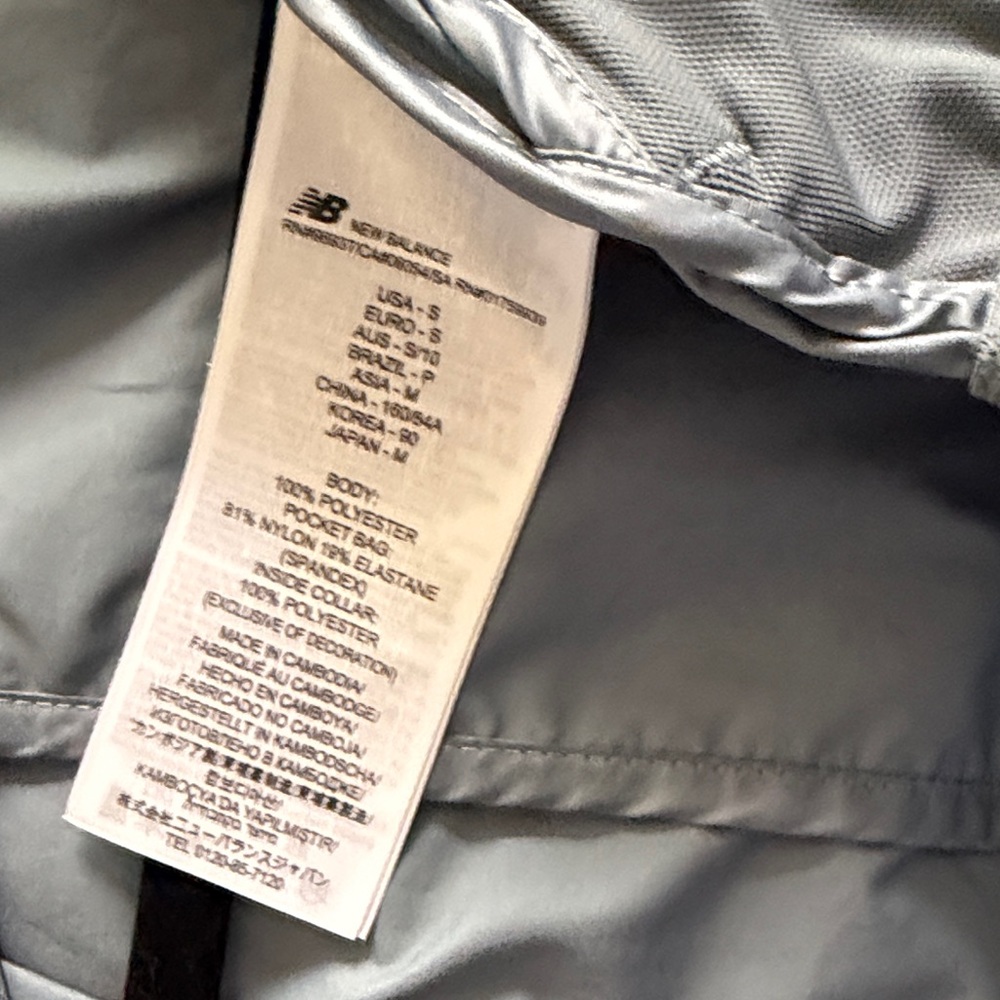 New Balance Women's Blue Hooded Convertible/Packable Jacket - Picture 6 of 6
